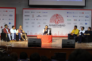 Panel moderation at WordCamp Ahmedabad 2019
